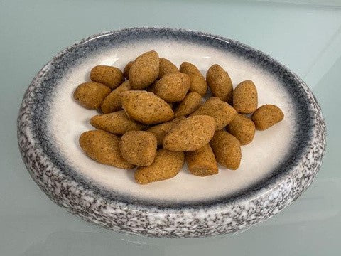 Billes de Panisse aux Olives Noires – suggestion de présentation à l’assiette