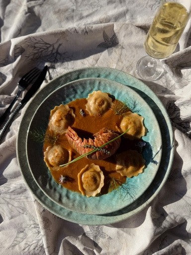 Ravioli à la Langouste – suggestion de présentation à l’assiette