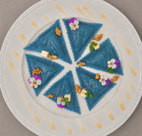Ravioli au Crabe Bleu – suggestion de présentation à l’assiette
