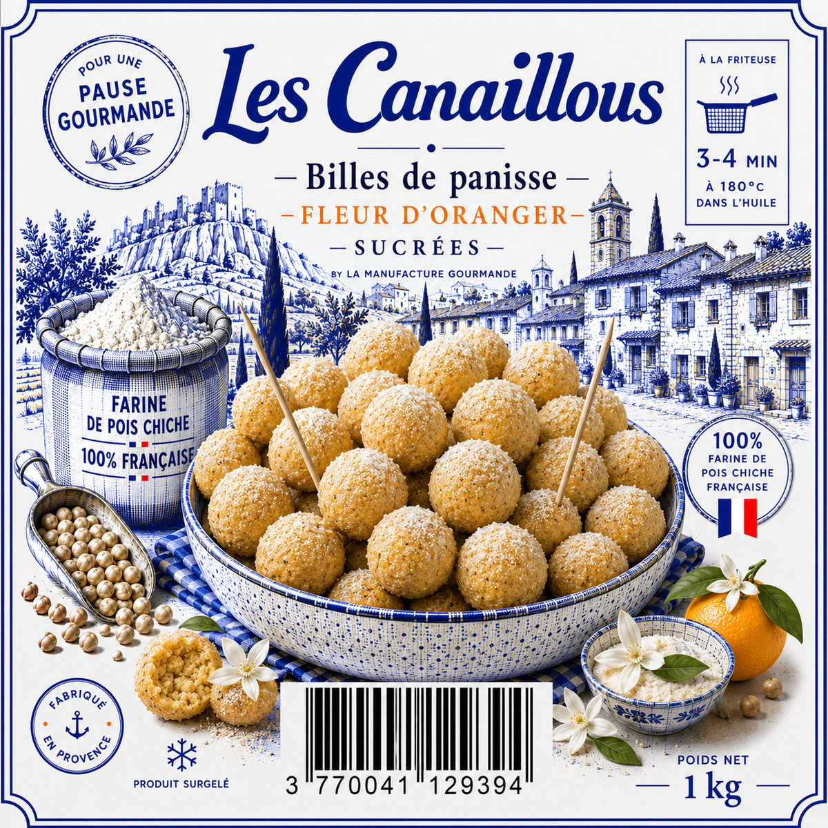 Billes de Panisse à la Fleur d'Oranger