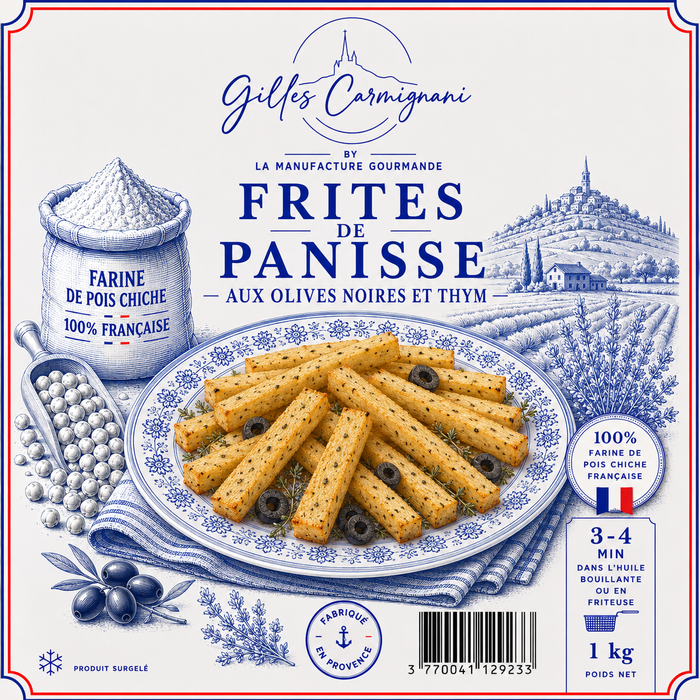Frites de Panisse aux Olives Noires & Thym