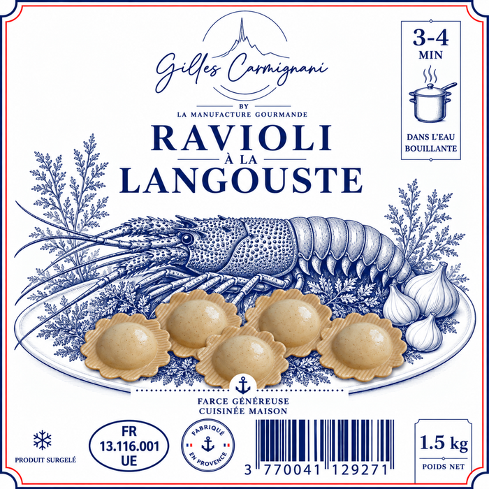 Ravioli à la langouste Gilles Carmignani – sachet de raviolis surgelés